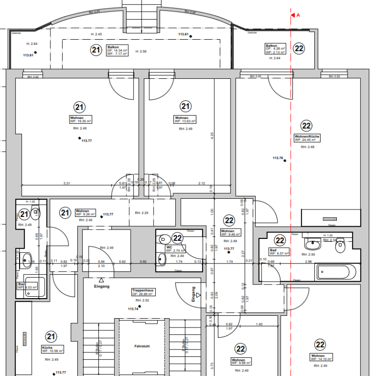 Aufteilungsplan - 3D Laserscanning